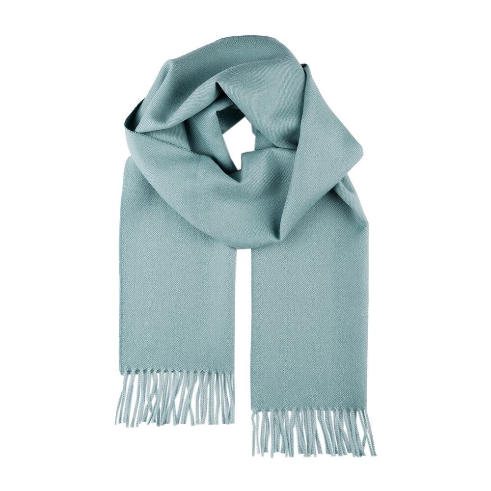 NWT Shupaca Baby Alpaca Classic Scarf Sea Glass Aqua 11x75 Soft Warm Winter